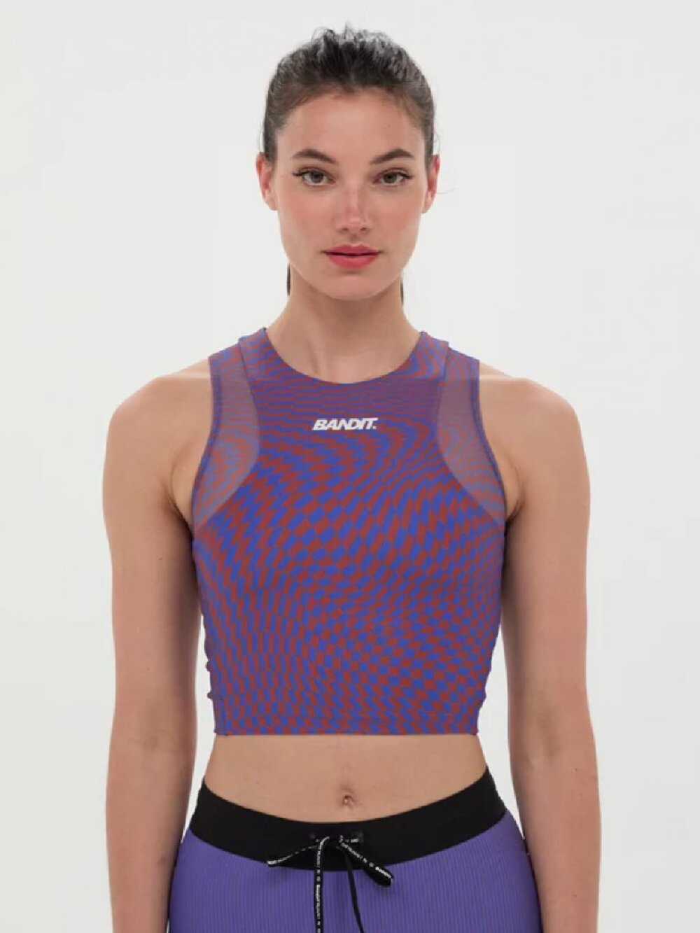 Bandit Stamina Crewneck Race Crop with Mesh